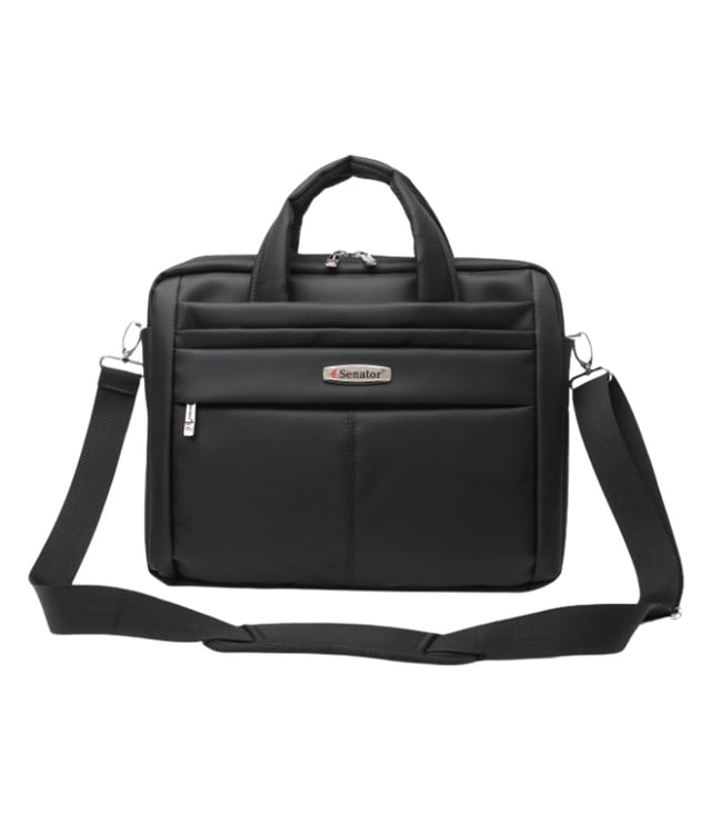 Senator 15-Inch Nylon Laptop Bag, Lightweight, Water-Resistant, RFID Pockets, Adjustable Shoulder Straps, Unisex, Model KH8115