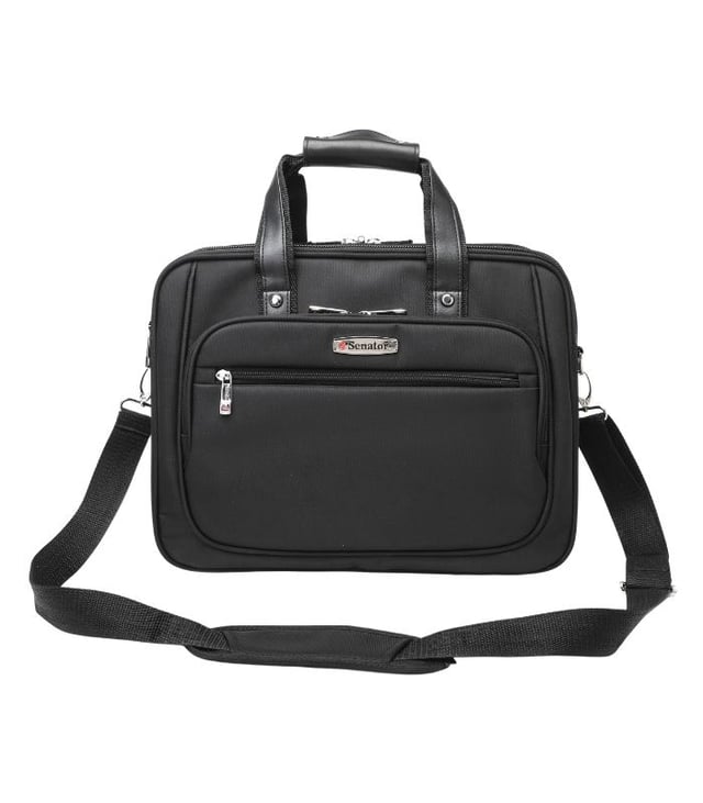 Senator 15.5-Inch Nylon Laptop Bag, Lightweight, Water-Resistant, RFID Pockets, Adjustable Straps, Unisex, Model KH8121