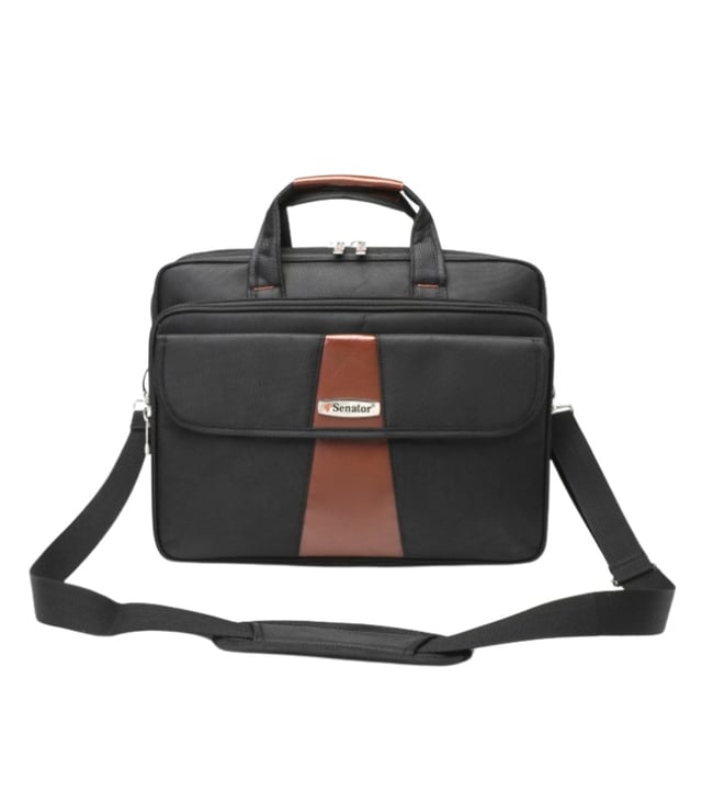 Senator 16-Inch Expandable Nylon Laptop Bag, Lightweight, Water-Resistant, RFID Pockets, Adjustable Straps, Unisex, Model KH8071