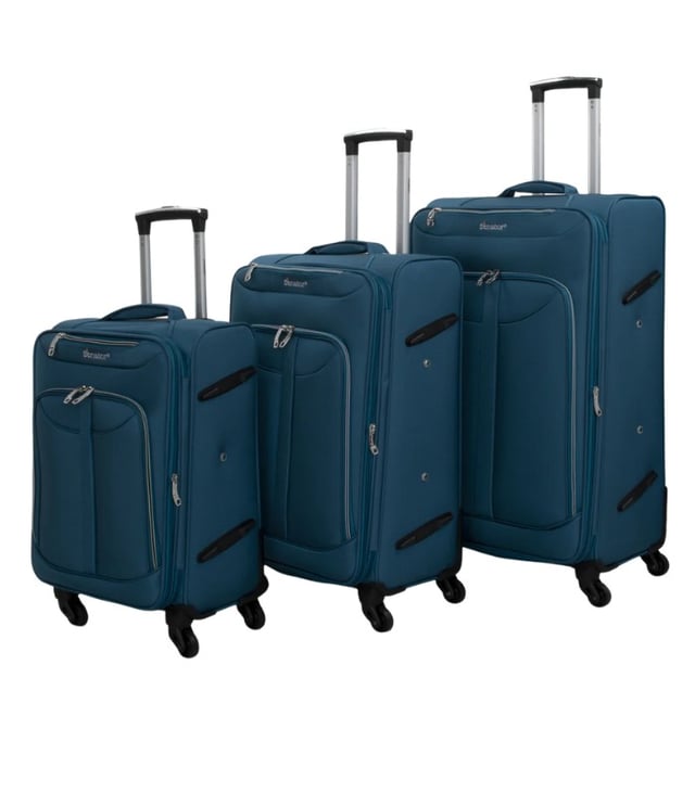 Senator 3-Piece Softside Cabin & Checked Luggage Set, Lightweight Travel Trolleys with 2 Wheels for Unisex Use, Model  LW010-3