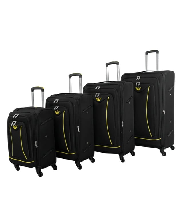 Senator 4-Piece Soft Spinner Luggage Set, Lightweight Travel Trolleys with 4 Wheels for Unisex Use, Model  LL032-4