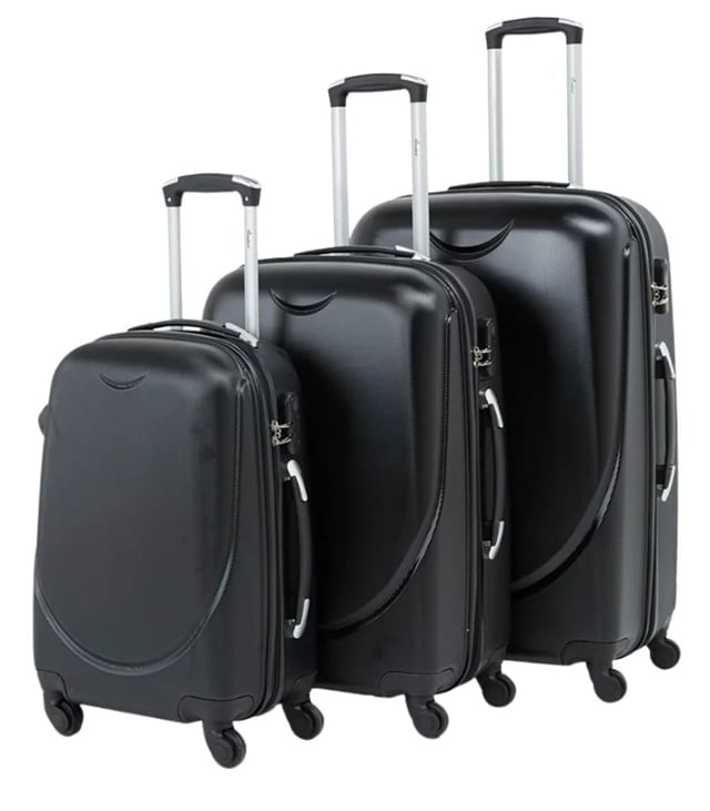 Senator Travel Luggage Set, 3-Piece ABS Hard Shell Suitcases with 360° Spinner Wheels for Unisex, Model KH134-3