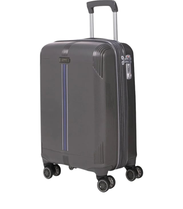 Summit 20-Inch Carry-On Luggage, Lightweight PP Hard Shell Cabin Trolley with 4 Spinner Wheels for Unisex Travel, Model PP807T4-20