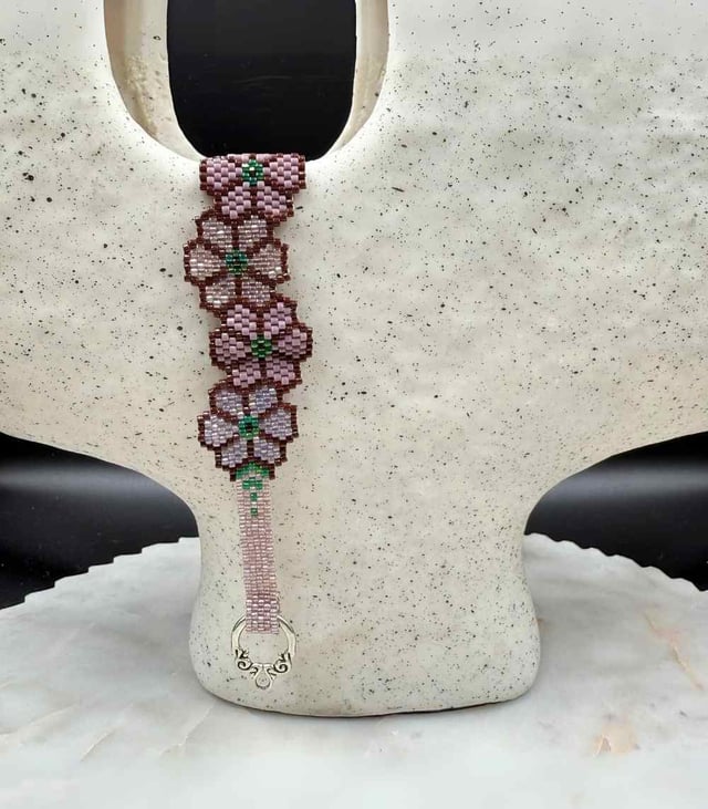 Myrtilus Sakura Embrace – Handmade Japanese Beaded Bracelet