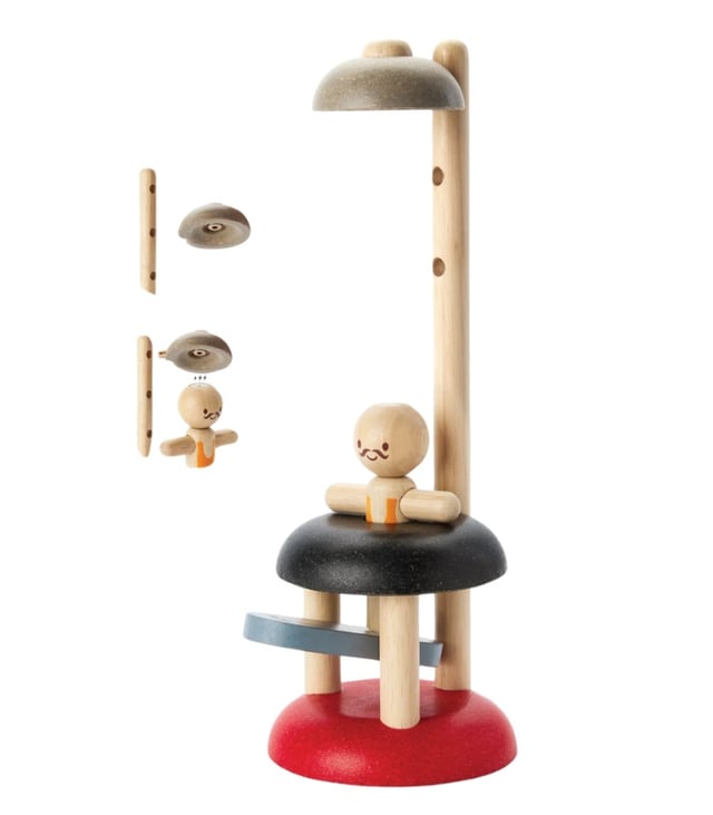 PlanToys Jumping Acrobat – Interactive Wooden Action Toy for Kids