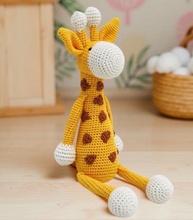 Myrtilus Crochet Giraffe Toy – Handmade in Cotton