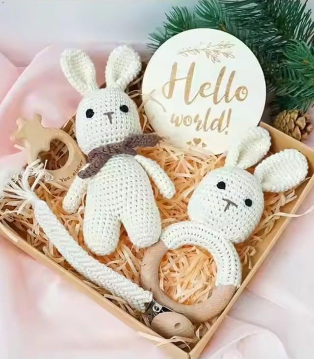 Myrtilus Handmade Bunny Newborn Gift Set