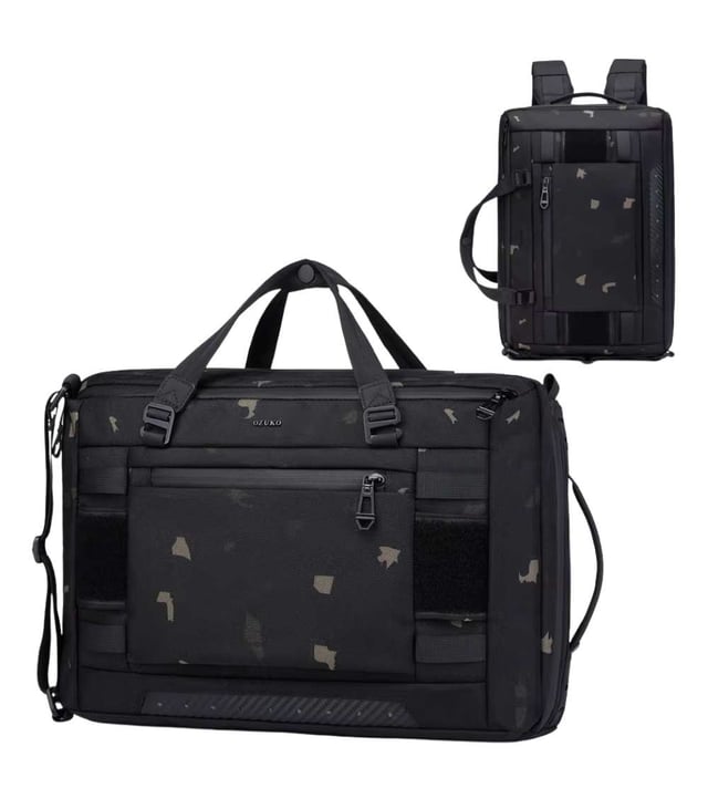OZUKO 9749 Laptop Backpack – Convertible Water-Resistant Business Carry-On with Organized Storage