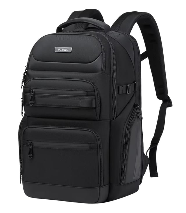 OZUKO 9772S Waterproof Travel Laptop Backpack – High-Capacity Business Bag