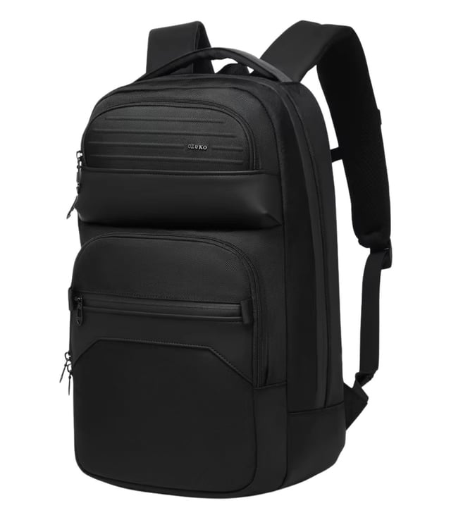 OZUKO 9849 Laptop Backpack – 25L Water-Resistant Bag with Luggage Strap for Daily Use