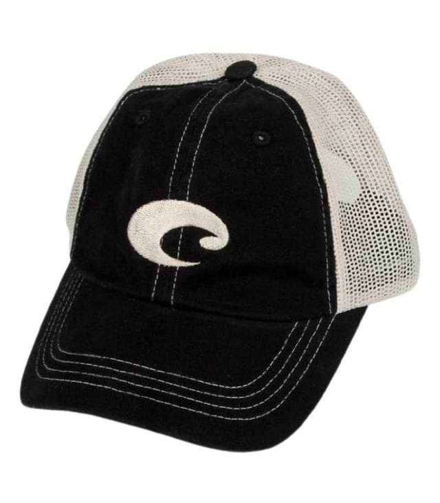 Costa Mesh Hat Black Stone – Cotton Twill Trucker Cap