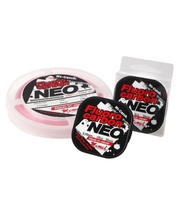 Momoi Hi-Catch Fluorocarbon NEO Fishing Leader Line – High Abrasion Resistance