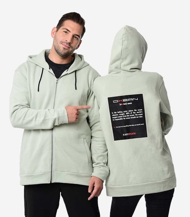 Oxean Jacket Textile Hoodie – Premium Recycled Cotton Comfort