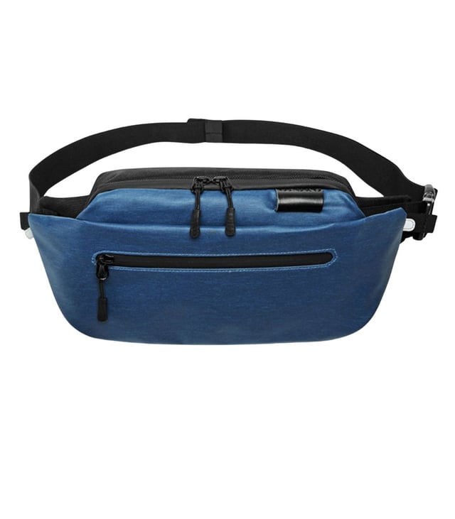 OZUKO 9237 Water-Resistant Waist Bag for Men – Lightweight Fanny Pack with Adjustable Chest Buckle, Anti-Theft Back Zipper Pocket