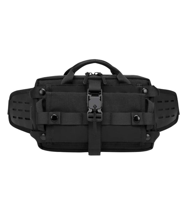 OZUKO 9450 Water-Resistant Waist Sling Bag for Men with USB Port, Anti-Theft Tactical Fanny Pack