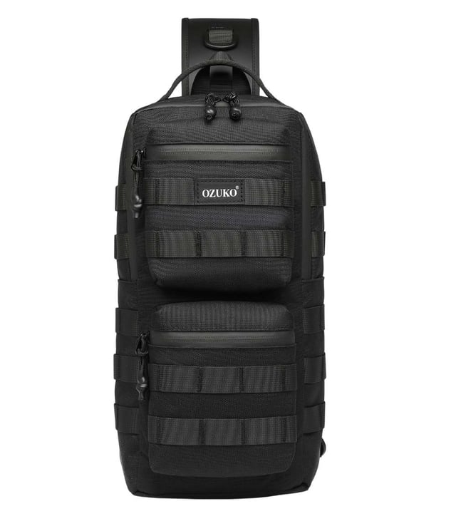 OZUKO 9661 Waterproof Anti-Theft Sling Bag for Men – Travel Daypack for Business, Campus & Hiking