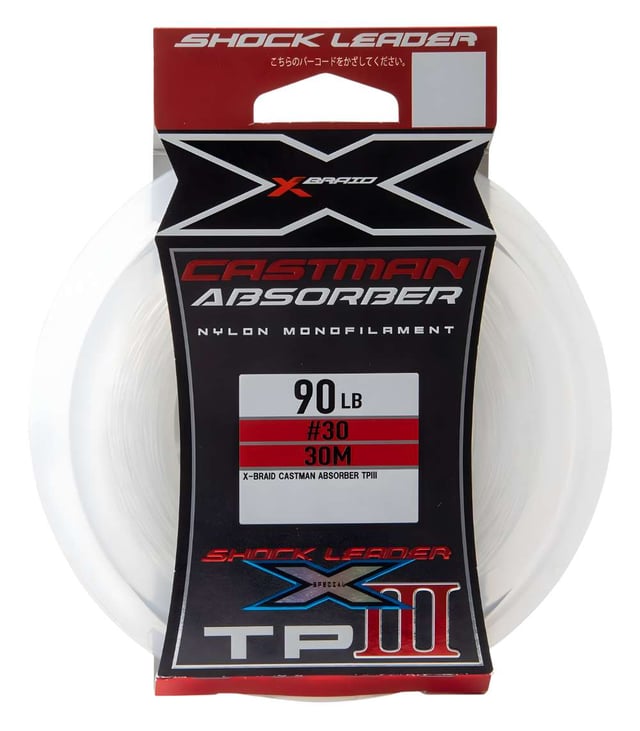 YGK X026 X-Braid Castman Absorber TPIII Nylon Shock Leader Line 30m