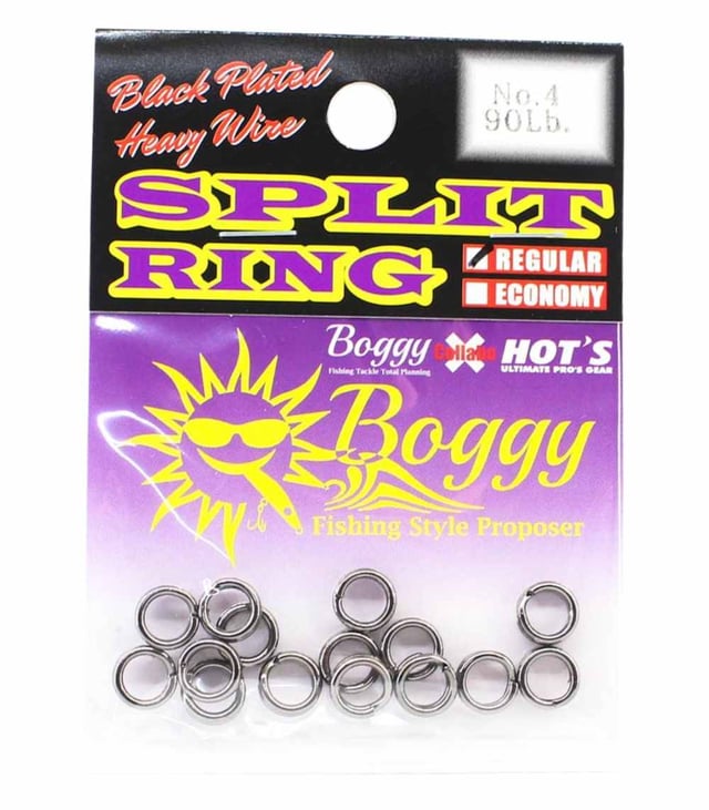 Boggy Split Ring Black Plated Regular and Economy Pack