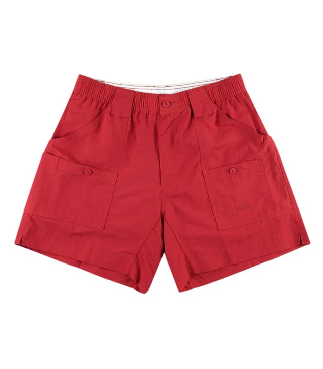 AFTCO Bluewater Traditional Long Fishing Shorts Red