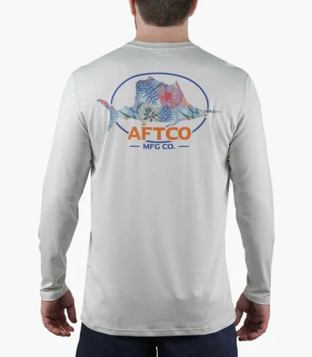 AFTCO Men’s Summertime UVX UPF 50 Long Sleeve Sun Protection Shirt