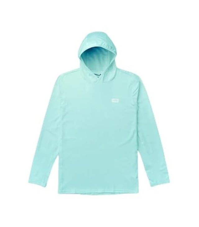 AFTCO Men’s Air-O Mesh UPF 50 Hooded Performance Shirt Shoreline Blue Heather