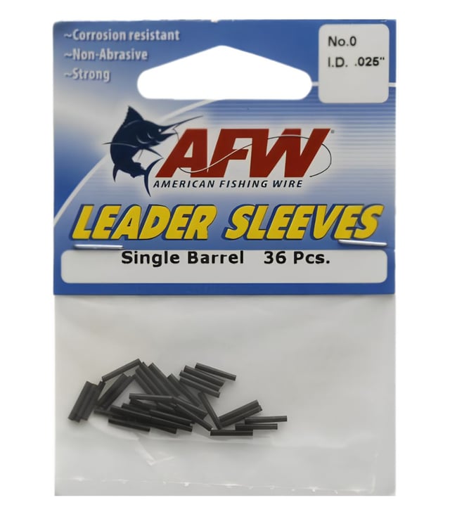 AFW Single Barrel Leader Sleeves Copper Crimp Sleeves, Black