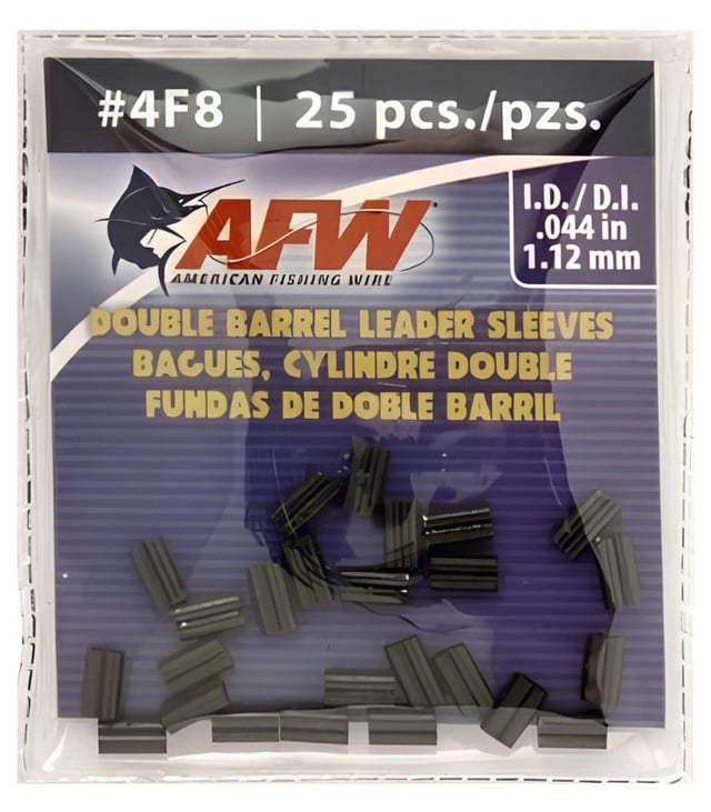 AFW Double Barrel Crimp Sleeves Black Oxidized, Big Game Leader Rigging