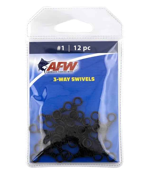 AFW Brass 3-Way Swivels with Stainless Steel Rings