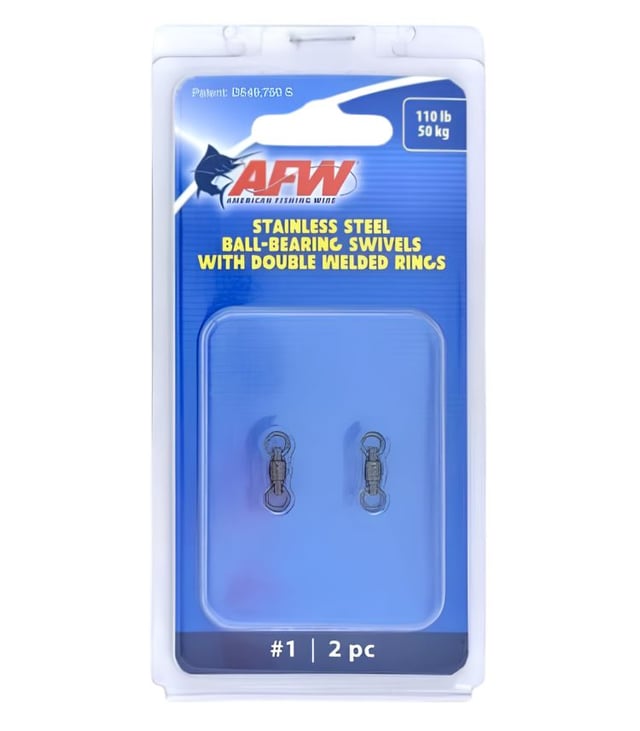 AFW Stainless Steel Ball Bearing Swivel Double Welded Rings, Gunmetal Black, 2 pcs