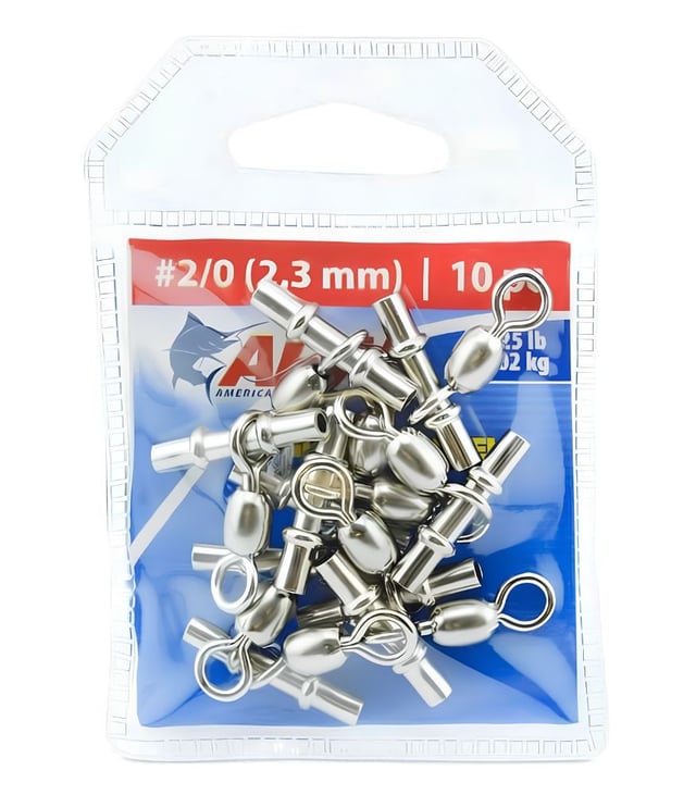 AFW Brass Sleeve Swivel Nickel Finish, Crimp-On Rigging Swivel