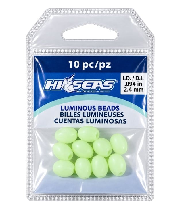 HI-SEAS Luminous Glow Beads Light Green for Fishing Rigs