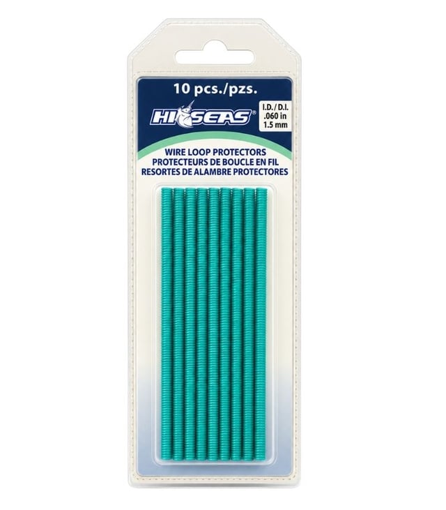 HI-SEAS Spring Wire Loop Protectors Green for Monofilament Leader