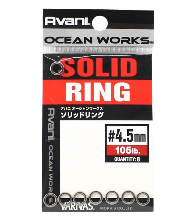VARIVAS Avani Ocean Works Solid Ring AH-18, 105 lb, 8 pcs