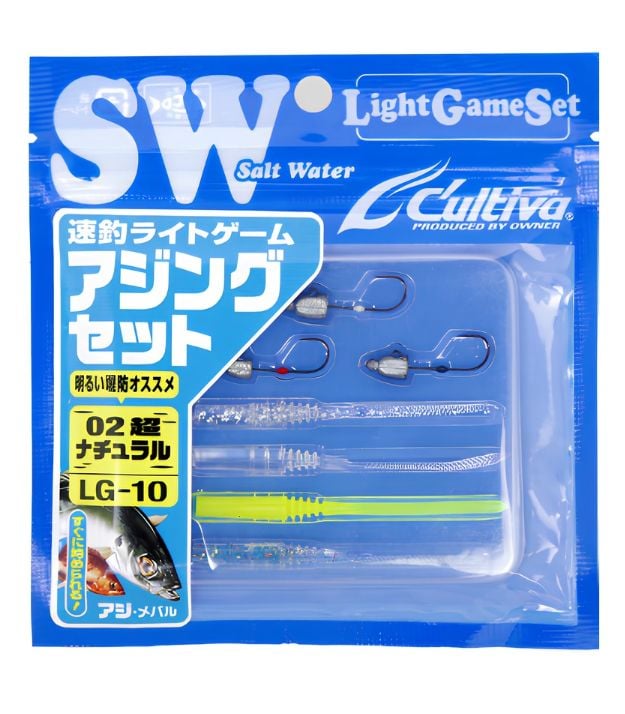 Owner Light Game Set AJING LG-10 82934 Jighead Soft Bait Combo