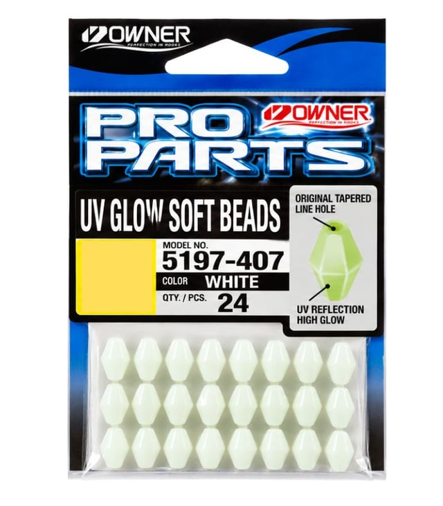 Owner UV Glow Soft Beads 5197 Fishing Rig Beads